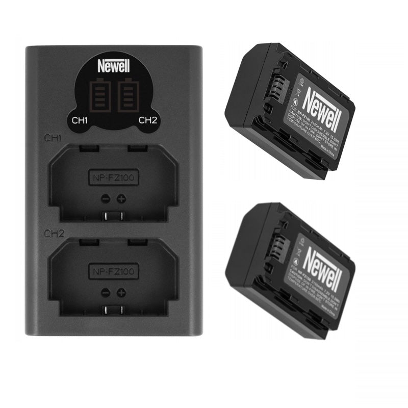 Newell 1x DL-USB-CCcharger and 2x NP-FZ100 Batteries for Sony Set