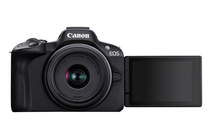 Canon EOS R50 & RF-S 18-45mm Lens Black