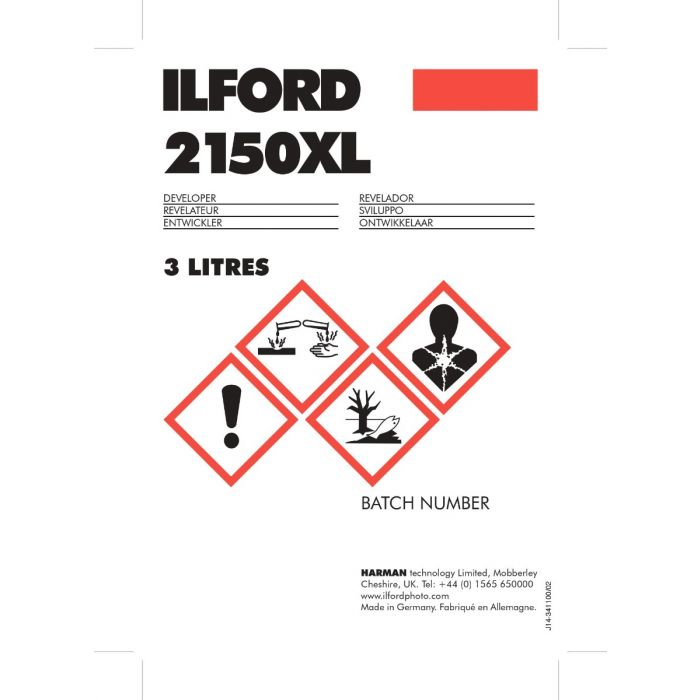 Ilford 2150XL Machine Chemistry. Dev & Fixer