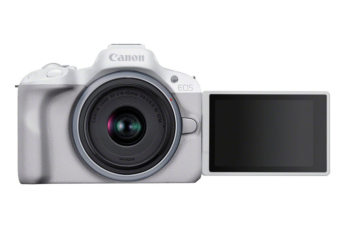 Canon EOS R50 & RF-S 18-45mm Lens White