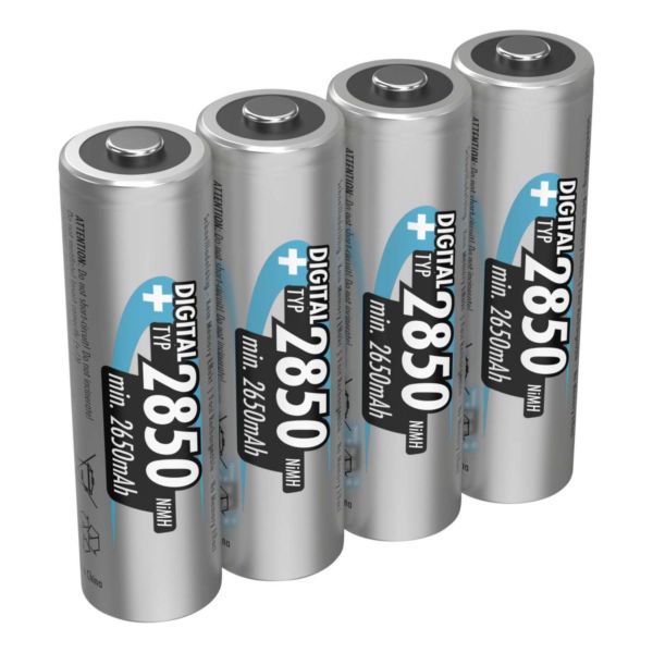 Ansmann Digital NiMh 2850mAh AA Rechargeable Batteries (Pack of 4)