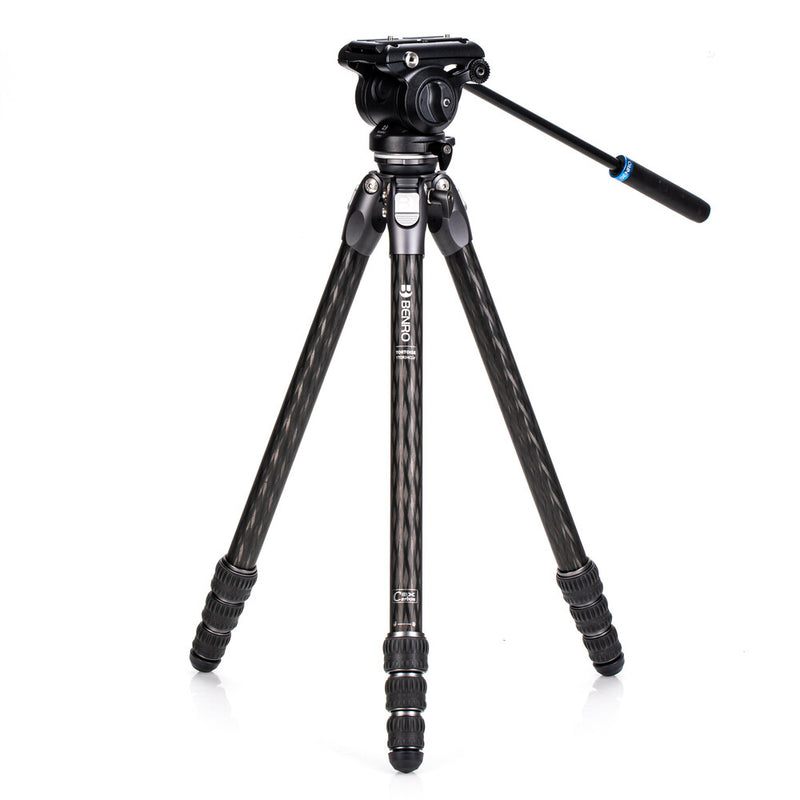 Benro Tortoise 24CLV Carbon Fibre Series 2 Columnless Tripod with Leveling Base and S4PRO Video Head