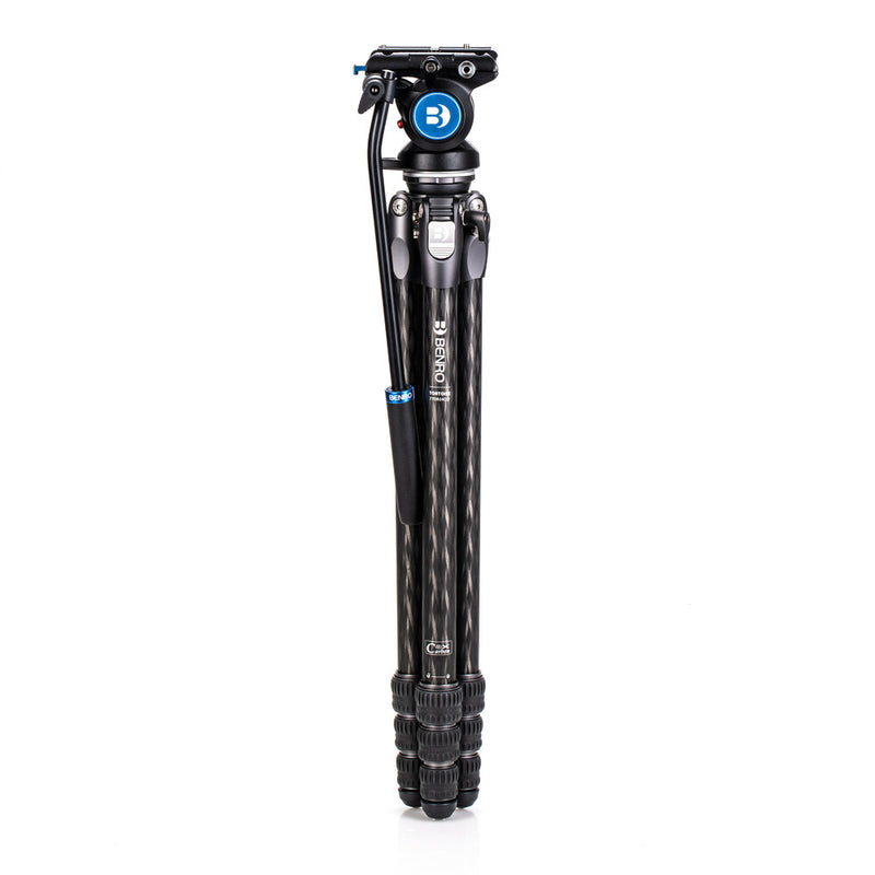 Benro Tortoise 24CLV Carbon Fibre Series 2 Columnless Tripod with Leveling Base and S4PRO Video Head