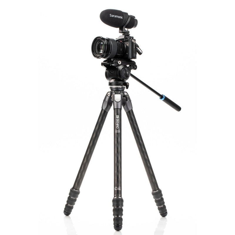 Benro Tortoise 24CLV Carbon Fibre Series 2 Columnless Tripod with Leveling Base and S4PRO Video Head