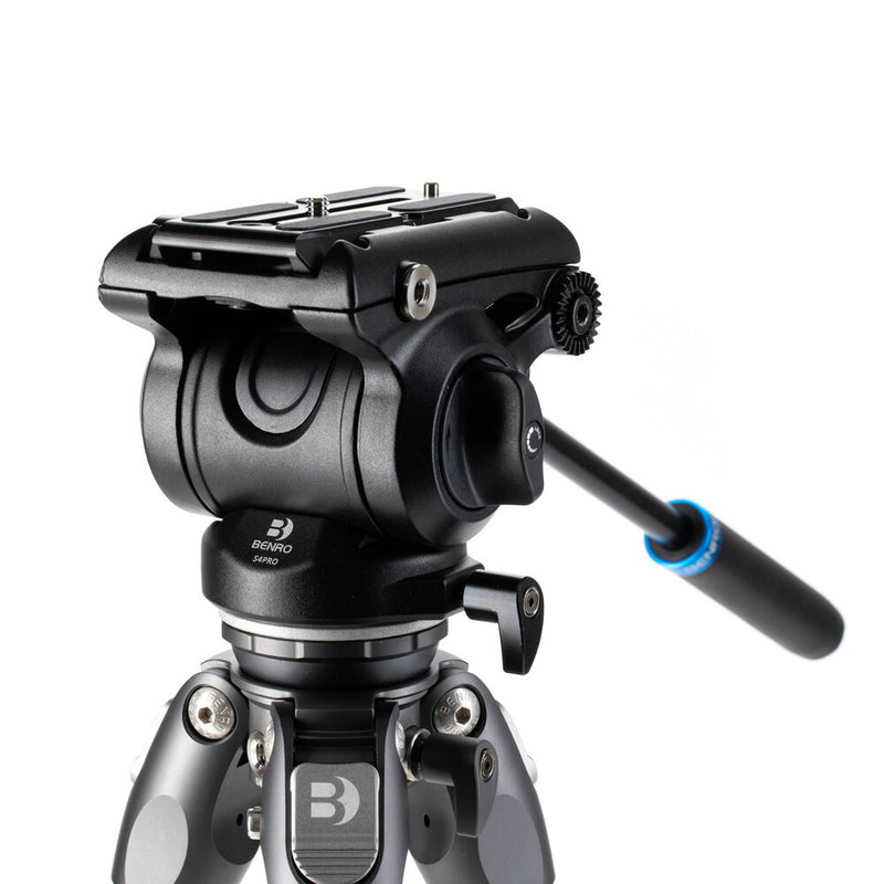 Benro Tortoise 24CLV Carbon Fibre Series 2 Columnless Tripod with Leveling Base and S4PRO Video Head