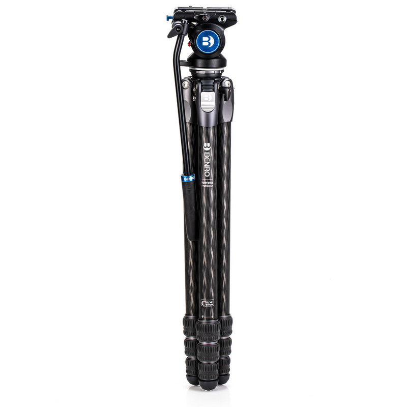 Benro Tortoise 34CLV Carbon Fibre Series 3 Columnless Tripod with Leveling Base and S4PRO Video Head