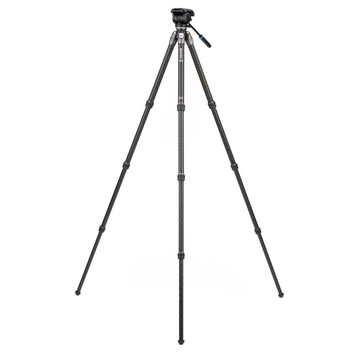 Benro Tortoise 34CLV Carbon Fibre Series 3 Columnless Tripod with Leveling Base and S4PRO Video Head