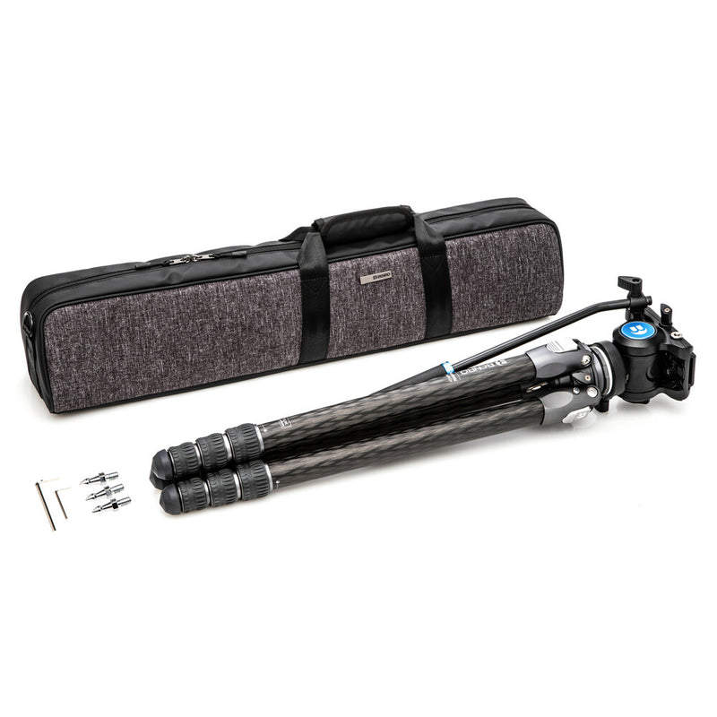 Benro Tortoise 34CLV Carbon Fibre Series 3 Columnless Tripod with Leveling Base and S4PRO Video Head