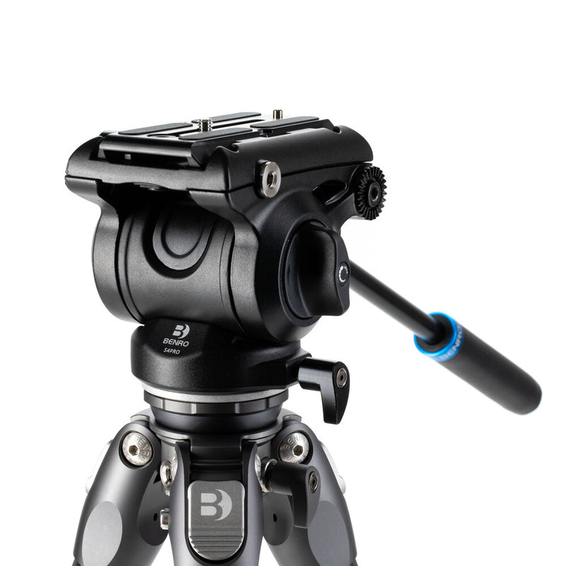Benro Tortoise 34CLV Carbon Fibre Series 3 Columnless Tripod with Leveling Base and S4PRO Video Head