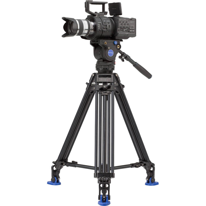 Benro A673TMM Dual-Stage Aluminium Video Tripod with BV6 Video Head and 75mm Bowl