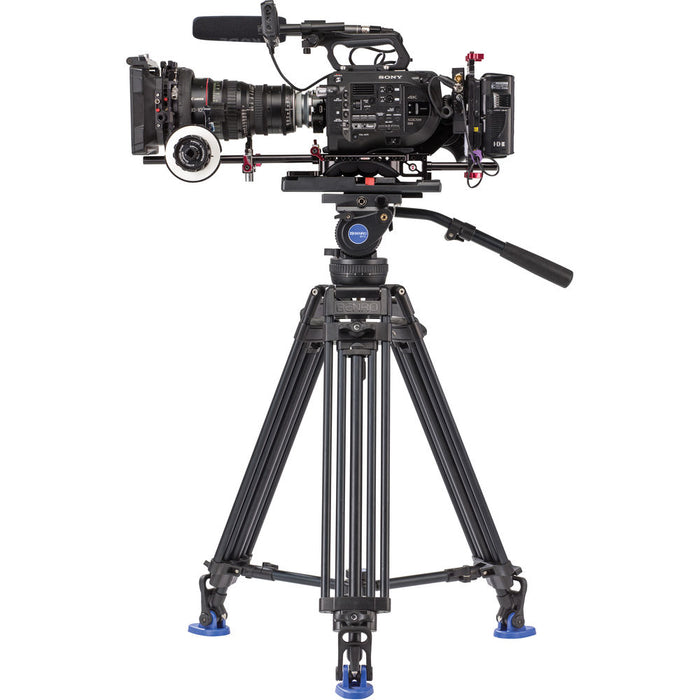 Benro A674TMM Dual-Stage Aluminium Video Tripod with BV10 Video Head and 100mm Bowl
