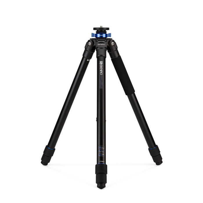 An image of the Benro Mach3 TMA47AL Aluminium Tripod in open position with twist locks for extending the legs.