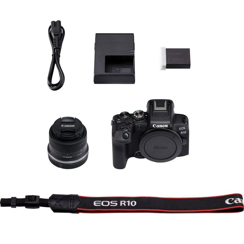 Canon EOS R10 with RF-S 18-45mm f/4.5-6.3 IS STM Lens Kit