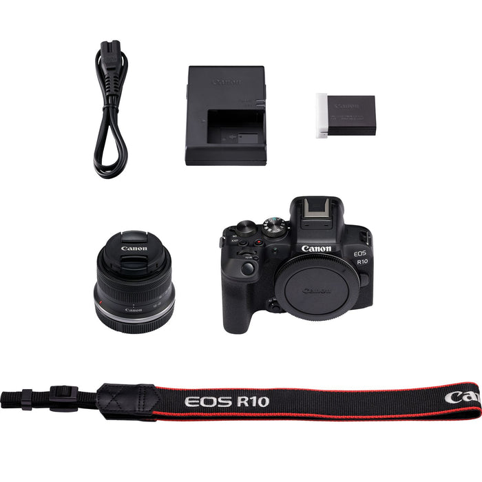 Canon EOS R10 with RF-S 18-45mm F4.5-6.3 IS STM Lens Kit