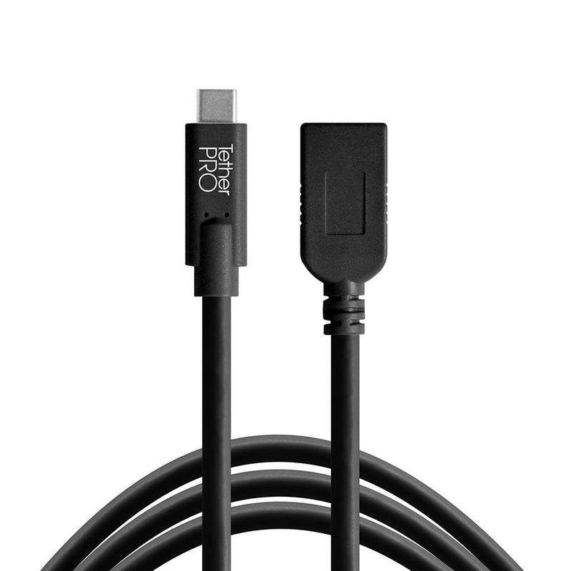 Tether Tools TetherPro USB-C to USB Female Adapter 15' (4.6m) Cable Orange