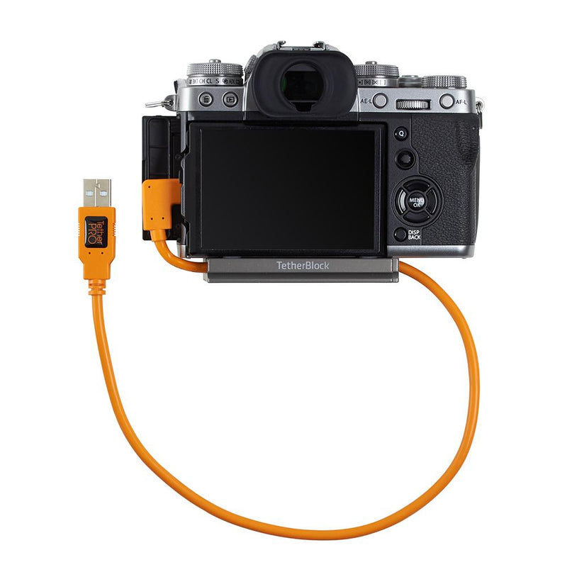 Tether Tools TetherPro USB 3.0 to USB-C Right Angle Pigtail 20" (50cm) Cable Orange