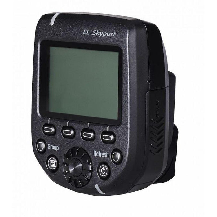 An image of the Elinchrom Skyport Pro Transmitter for Nikon which can be used for synchronising your Elinchrom flashes.