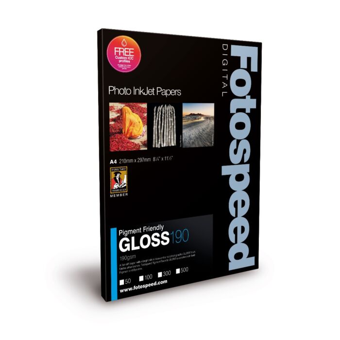 Fotospeed PF Gloss 190gsm Photo Quality Paper A2 50 Sheets