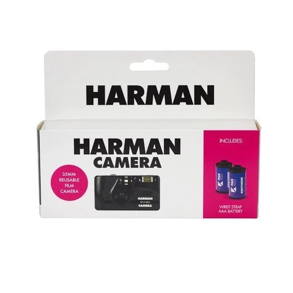 Harman Reusable 35mm Camera with 2 Rolls of Kentmere Pan 400 35mm Film