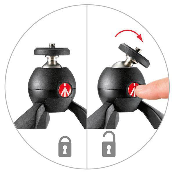 Manfrotto PIXI EVO 2-Section Mini Tripod Black