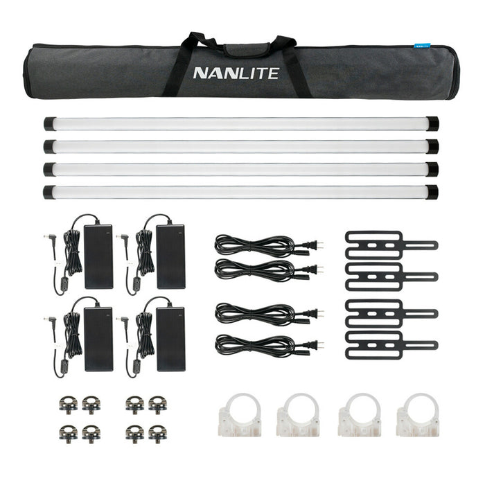 Nanlite PavoTube II 30X 4ft RGBWW LED Pixel Tubelight Four Light Kit