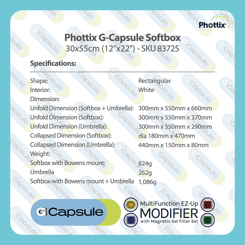 Phottix G-Capsule Multi-Function Softbox 30x55cm