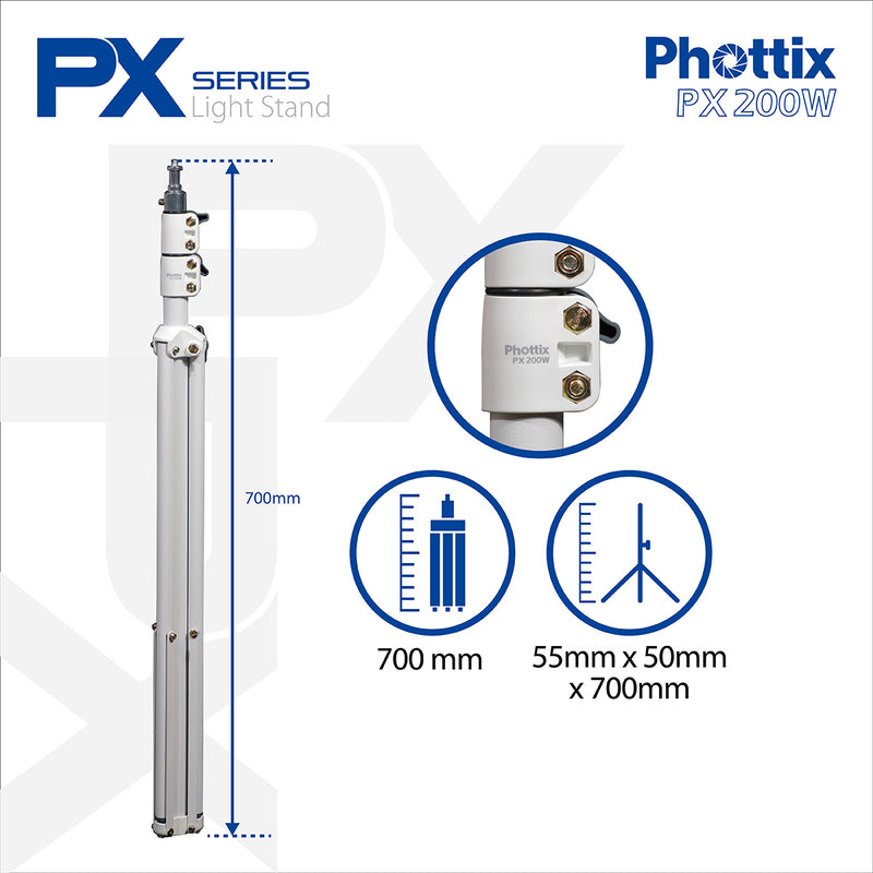 Phottix PX-200W Light Stand 200cm Pearl White