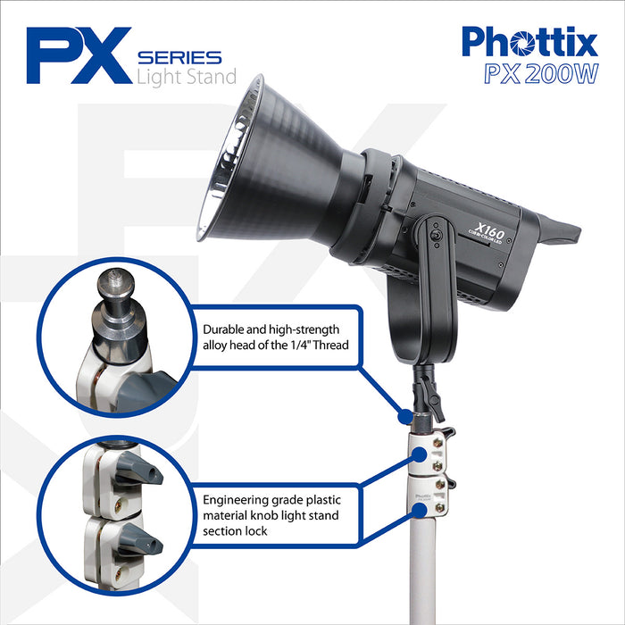 Phottix PX-200W Light Stand 200cm Pearl White