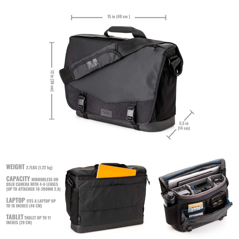 Tenba DNA 16 Slim Messenger Bag Black