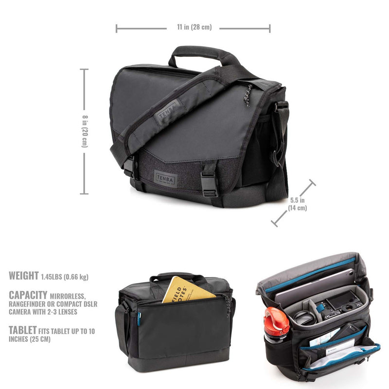 Tenba DNA 9 Slim Messenger Bag Black