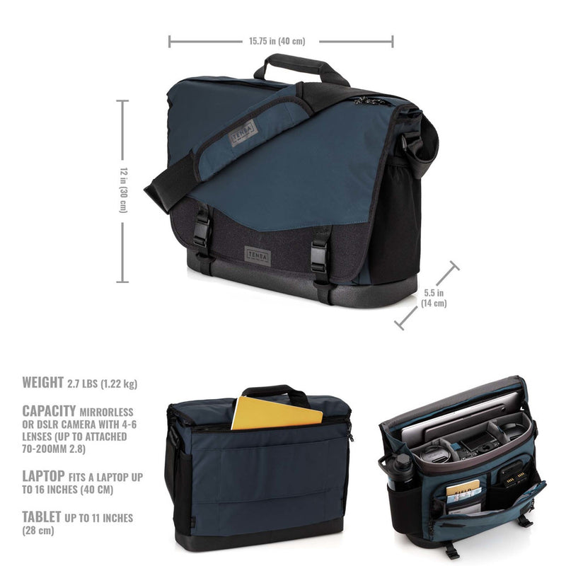 Tenba DNA 16 Slim Messenger Bag Blue