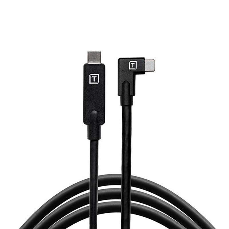 Tether Tools TetherPro USB-C to USB-C Right Angle 15' (4.6m) Cable Black