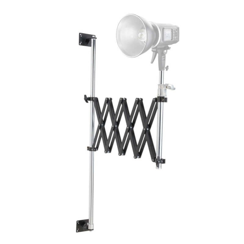 Pixapro Wall Mounted Scissor Boom with Adjustable Vertical Mount