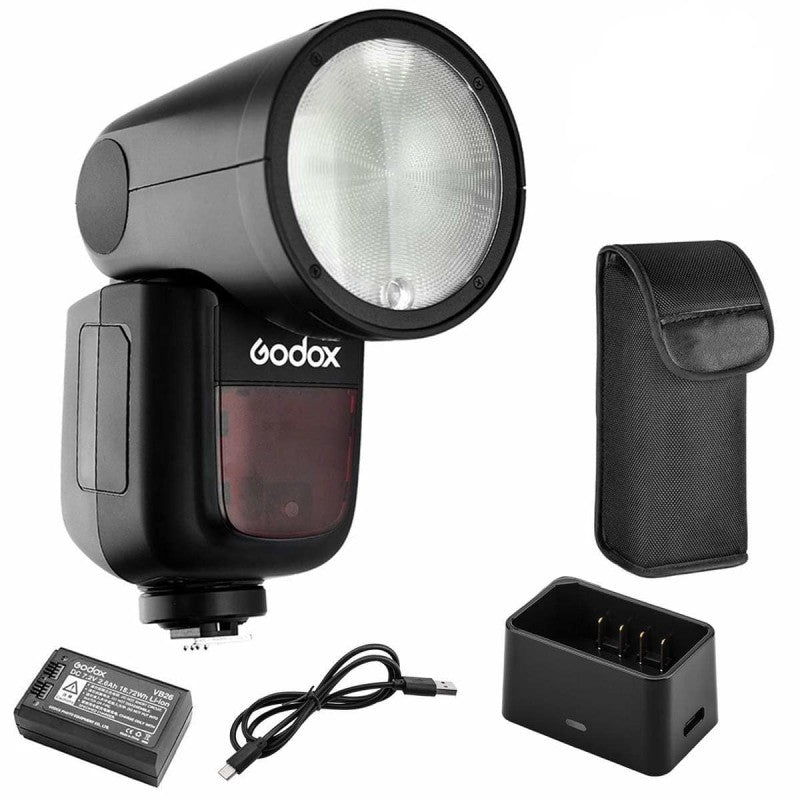 Godox V1C Round Head HSS/TTL Speedlight for Canon with Battery